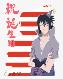 Sasuke With A Birthday Hat, HD Png Download, Transparent PNG