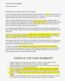 Oedipus The King Summary, HD Png Download, Transparent PNG