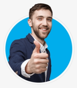 Thumbs Up Person At Computer, HD Png Download, Transparent PNG