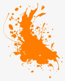 Orange Paint Splatter - Orange Paint Splatter Transparent, HD Png Download, Transparent PNG