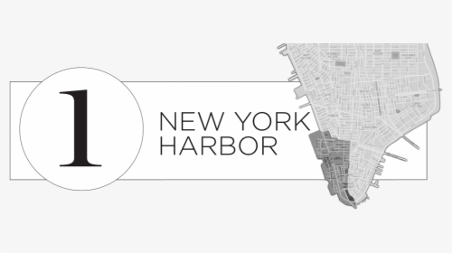 1 Header New York Harbor With Map - Architecture, HD Png Download, Transparent PNG