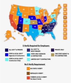 States That Require E Verify 2018, HD Png Download, Transparent PNG