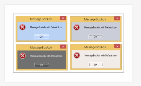 Metro And Office Theme Message Box For Windows Forms - Error, HD Png Download, Transparent PNG