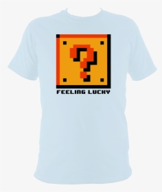Feeling Lucky Block T-shirt - Mario Block Perler Bead, HD Png Download, Transparent PNG