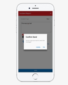 Iphone 7 Silver Vertical Mobile App Incident Send 2017 - Message Sent Mobile App, HD Png Download, Transparent PNG
