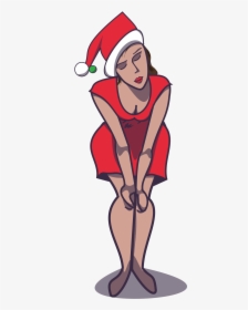 Santa Claus Cartoon Female Png, Transparent Png, Transparent PNG