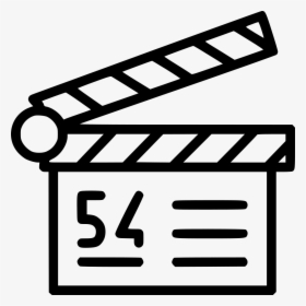 Film Clapper - Movie Action Thing Outline, HD Png Download, Transparent PNG