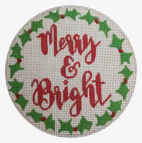 Merry & Bright - Cross-stitch, HD Png Download, Transparent PNG