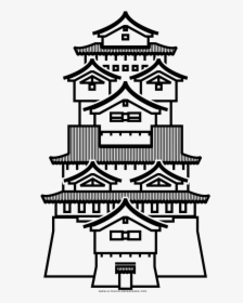 Shiro Coloring Page - Chinese Architecture, HD Png Download, Transparent PNG