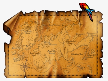 Treasure Png Transparent Images - Pirates Treasure Map Transparent, Png Download, Transparent PNG