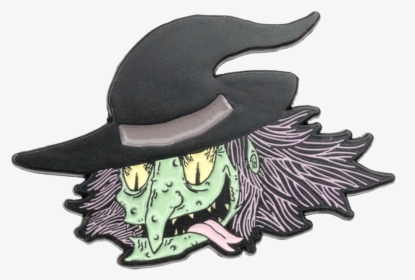 Grinning Witch Enamel Pin - Cartoon, HD Png Download, Transparent PNG