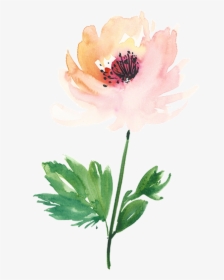 Watercolour Blue Flower Tattoo, HD Png Download, Transparent PNG