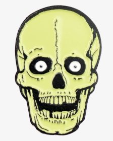 Green Skull Enamel Pin - Green Skull Transparent, HD Png Download, Transparent PNG