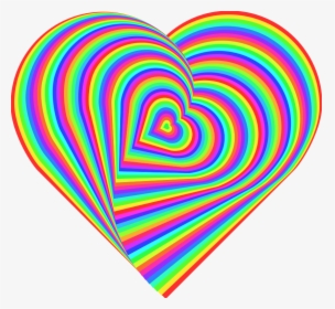 Heart Color Desktop Wallpaper Clip Art - Background Rainbow Heart Emoji, HD Png Download, Transparent PNG