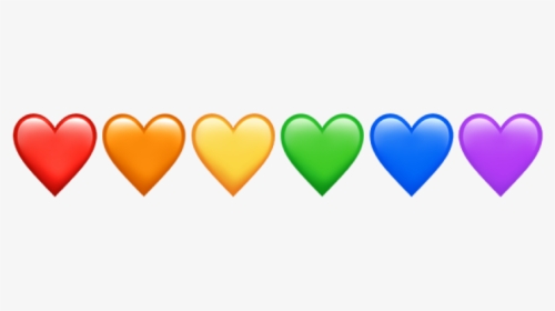 #rainbow #hearts #heart #emoji #emojis #lgbt #lgbtq - Transparent Background Rainbow Heart Emoji Png, Png Download, Transparent PNG