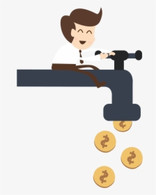 Click The Button To Like Us On Facebook Clipart , Png - Cash Flow Cartoon Png, Transparent Png, Transparent PNG