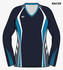 Customfuze Women S Volleyball Jerseys - Long-sleeved T-shirt, HD Png Download, Transparent PNG