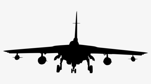 Airplane Fighter Aircraft General Dynamics F-16 Fighting - Plane Front Png Silhouette White, Transparent Png, Transparent PNG