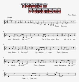 Transformers G1 Theme Song Piano Sheet Music, HD Png Download, Transparent PNG