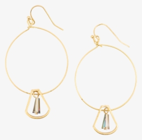 *gold Hoop With Bell Dangle - Earrings, HD Png Download, Transparent PNG
