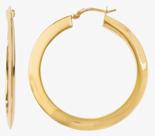 Polished Gold Hoop Earrings - Body Jewelry, HD Png Download, Transparent PNG