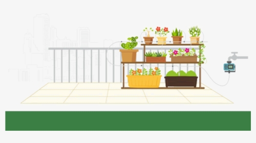 Balcony / Home Garden Irrigation System - Illustration, HD Png Download, Transparent PNG