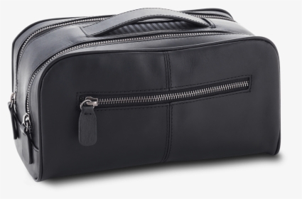 Black Leather Wash Bag - Handbag, HD Png Download, Transparent PNG