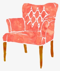 Kisspng Couch Watercolor Painting Chair Chair 5a821ede3da388 - Chair Watercolor, Transparent Png, Transparent PNG