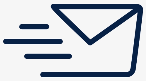 Outline Of Piece Of Mail With Lines Behind It As If - Mail Quick, HD Png Download, Transparent PNG