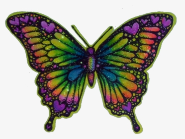 #heart #butterfly #hippy #trippy #psychedelic #tumblr - Transparent Trippy Butterfly, HD Png Download, Transparent PNG