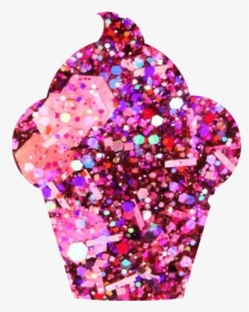 #sticker #tumbrl #tumblr #glitter #pink #muffin #cupcake - Glitter, HD Png Download, Transparent PNG