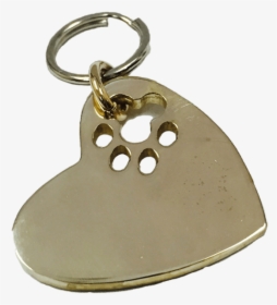 Medium Bronze Heart Cut-out Paw Tag - Keychain, HD Png Download, Transparent PNG