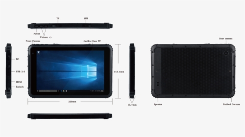 Windows Tablet Rugged Tough Pad Industrial Pc Robust - Led-backlit Lcd Display, HD Png Download, Transparent PNG