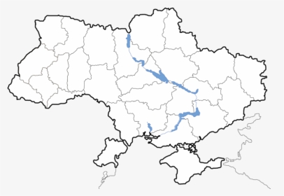 Map Of Ukraine Political Simple Blank - Ukraine Map Vector, HD Png Download, Transparent PNG