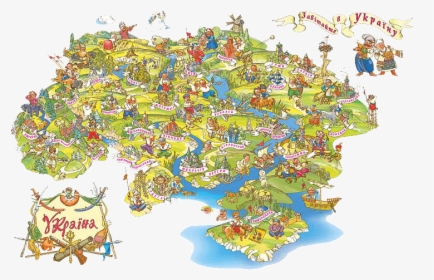 Map Of Ukraine - Cartoon Map Of Ukraine, HD Png Download, Transparent PNG