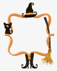 Halloween Border Clip Art Witch, HD Png Download, Transparent PNG