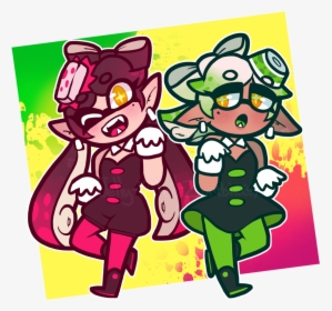 Squid Sisters Chibis - Cartoon, HD Png Download, Transparent PNG
