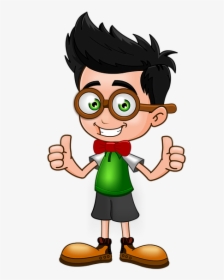 Black Hair Boy Cartoon Character, HD Png Download, Transparent PNG