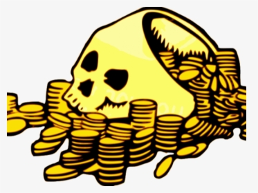 Pirate Clipart Sign - Gold Coin Treasure Clip Art, HD Png Download, Transparent PNG