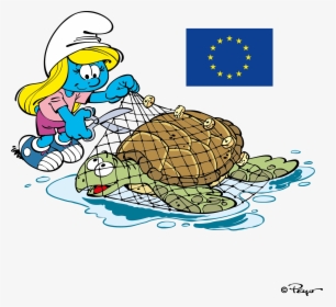 6 Smurfette Cuts Entangled Turtle Free, HD Png Download, Transparent PNG