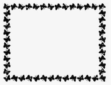 Butterfly Black And White Border Clipart Butterfly - Black And White Borders, HD Png Download, Transparent PNG