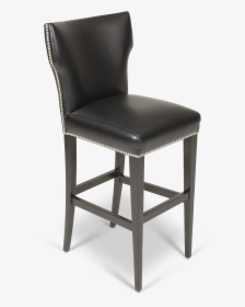 Black Barstool With Silver Accent Nail Heads - Leather Bar Stools, HD Png Download, Transparent PNG