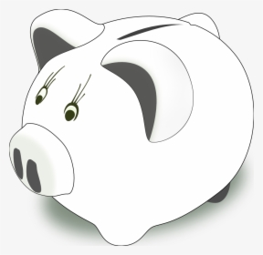 Broken Piggy Bank Png Father Free - 3d Piggy Bank Clipart Black And White, Transparent Png, Transparent PNG