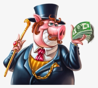 10 Symbol Wild Pig Piggyriches Thumbnail - Piggy Riches Slot Png, Transparent Png, Transparent PNG