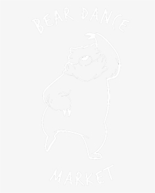 Bear Dance Logo Square Transparent White Outlines - Sketch, HD Png Download, Transparent PNG