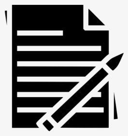 Notes Pen Paper Study Report Png Icon - Paper Pen Icon White, Transparent Png, Transparent PNG