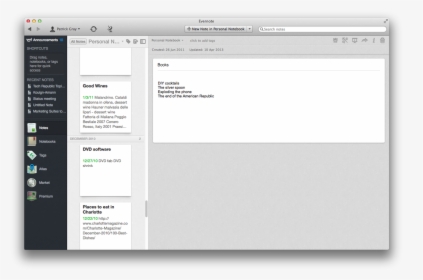 Evernote Mac Os - Evernote Receipts, HD Png Download, Transparent PNG
