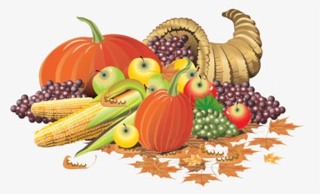 Thanksgiving Cornucopia Holiday Clip Art - Thanksgiving Cornucopia Clipart, HD Png Download, Transparent PNG