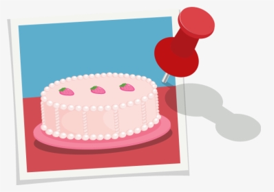 Pinned Picture Of A Pink Pastry Product - Birthday Cake, HD Png Download, Transparent PNG