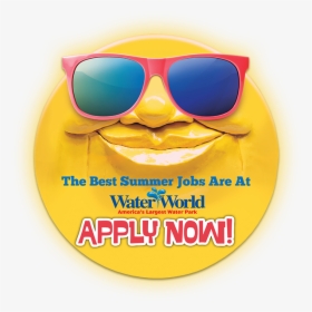 Water World Sun Face Logo, Summer Jobs, Apply Button - Water World, HD Png Download, Transparent PNG
